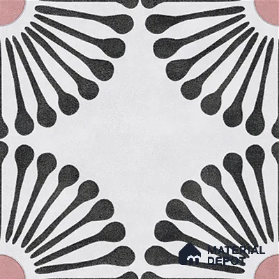 Floral Wall Tile TL 07245 Plana 4002 Granula 1 ft x 1 ft Ceramic Matte Finish - 9 mm  | 2 mm Spacer is Mandatory | Please Expect a Slight Variation of Pattern (Sample)